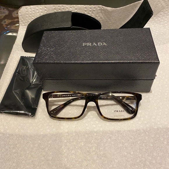 PRADA TORTOISE EYEGLASSES/ OPTICAL FRAMES BRAND NEW MADE IN ITALY - Picture 1 of 15